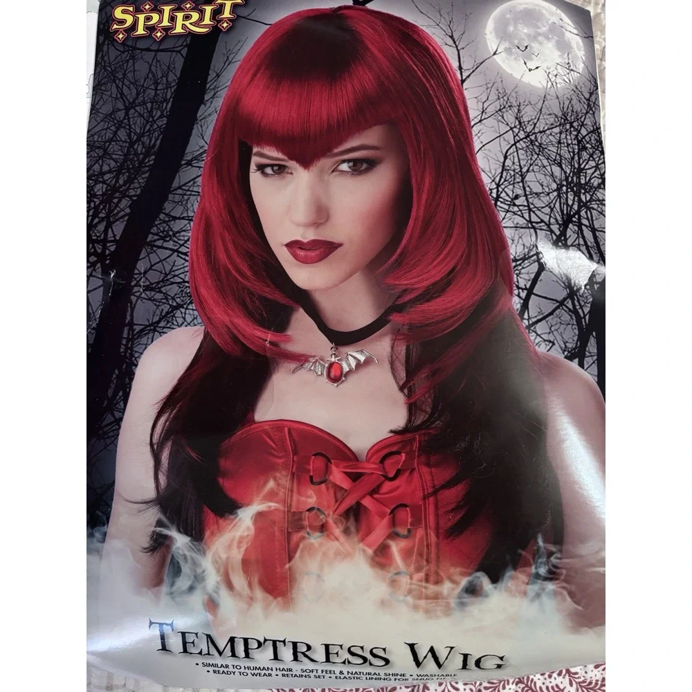 Spirit‎ Temptress Wig Red and Black washable